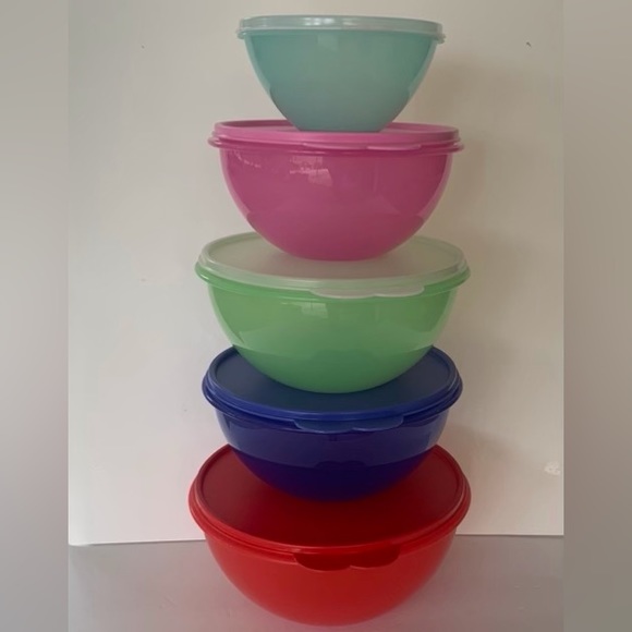 Vintage Tupperware  Wonderlier Bowl 5-Pc Set - Picture 3 of 16